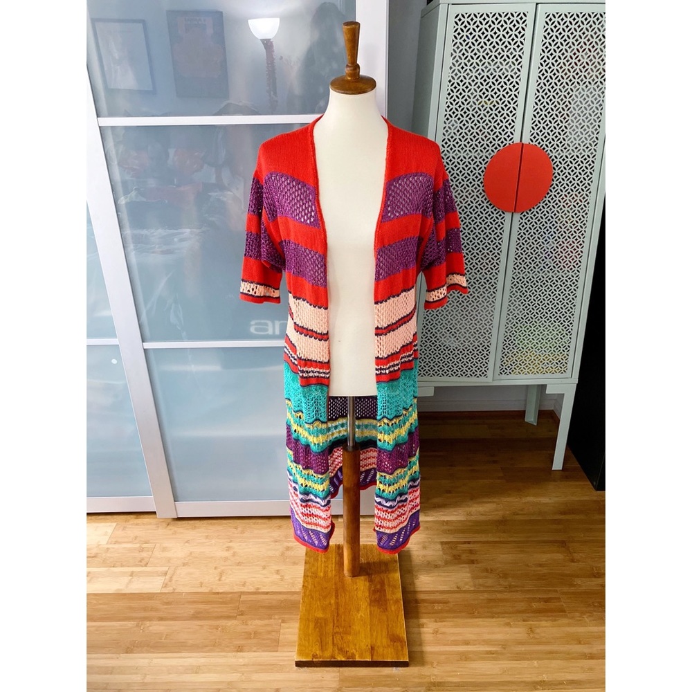 Anthro Cecilia Prado Striped Knit Kimono Cardigan